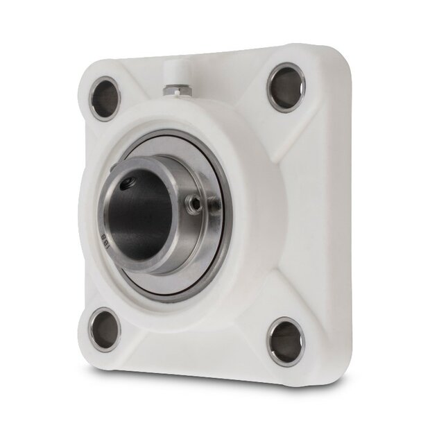 SS UCFPL 206 - IBB wei&szlig; Kunststoff Flanschlager 30 mm