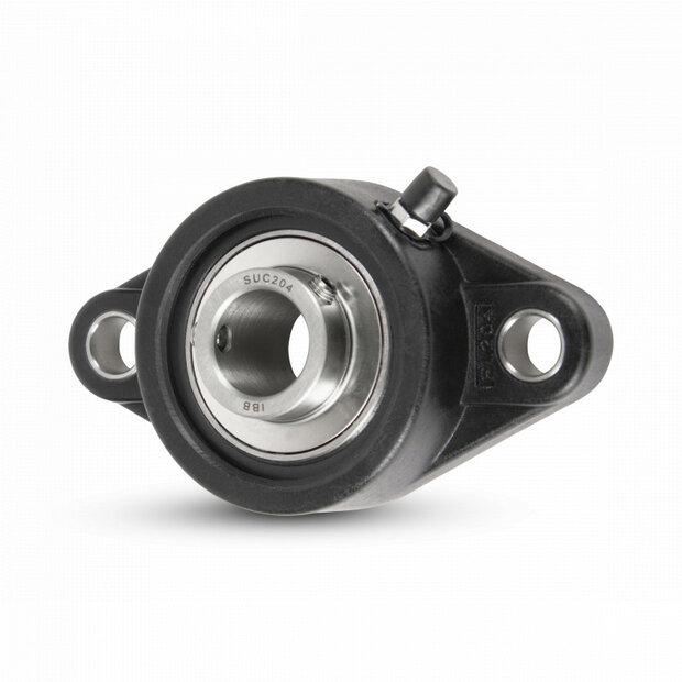 SS UCFLPL 201 - IBB schwarz Kunststoff Flanschlager 12 mm