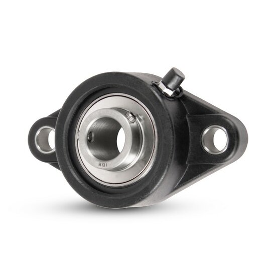 SS UCFLPL 204 - IBB schwarz Kunststoff Flanschlager 20 mm