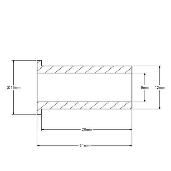 Kragenbuchse (T) 12x8-21