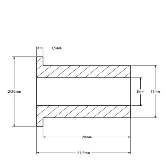 Kragenbuchse (T) 15x8-21