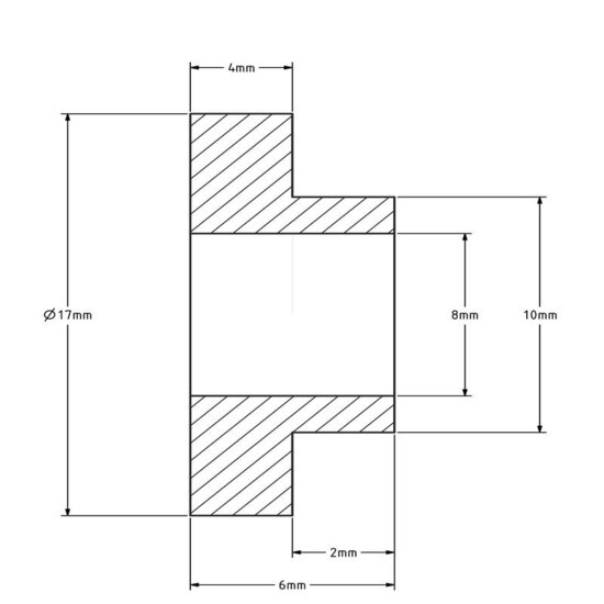 Kragenbuchse (T) 10x8-6