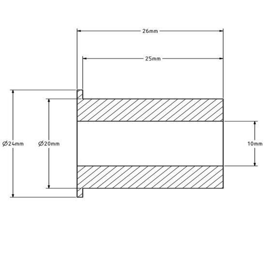 Kragenbuchse (T) 20x10-26