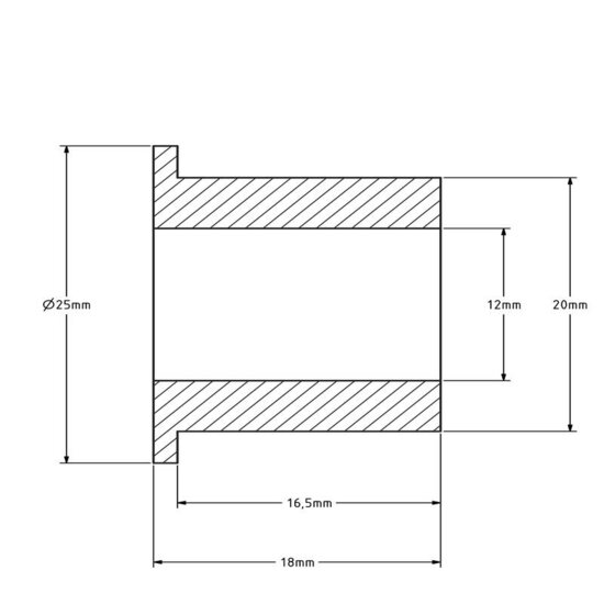 Kragenbuchse (T) 20x12-18