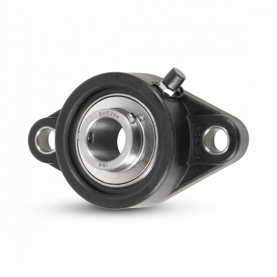 SS UCFLPL 201 - IBB schwarz Kunststoff Flanschlager 12 mm