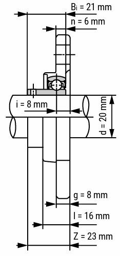 KFL004 afmetingen tekening doorsnede