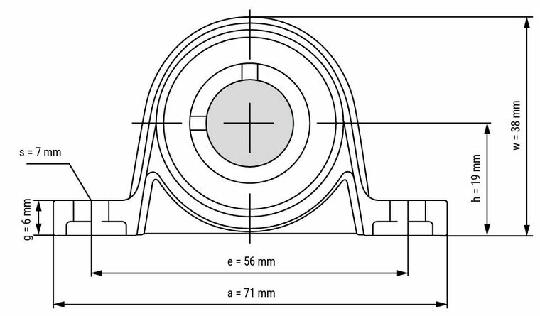KP001 afmetingen tekening vooraanzicht