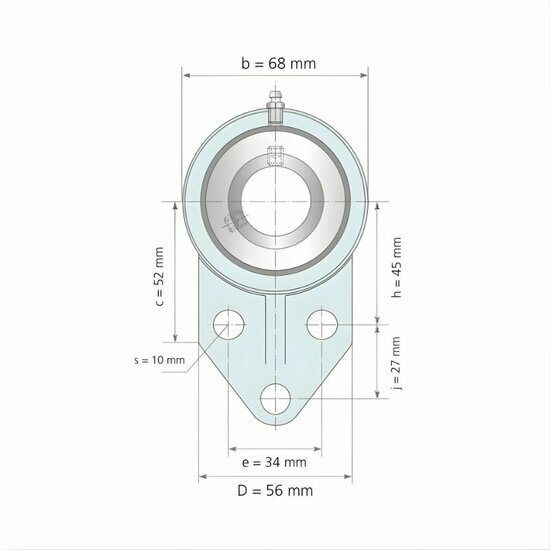 UCFB 205 afmetingen tekening vooraanzicht