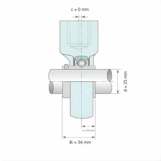 UCHE 205 afmetingen tekening doorsnede