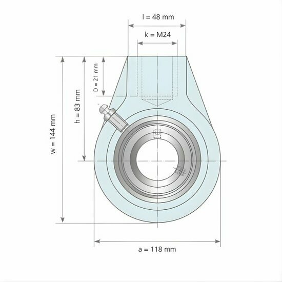 UCHE 210 afmetingen tekening vooraanzicht