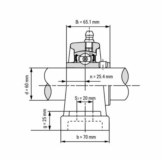 UCP 212 afmetingen tekening doorsnede
