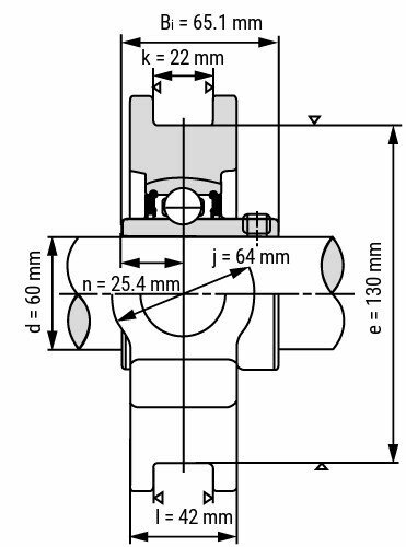 UCT 212 afmetingen tekening doorsnede