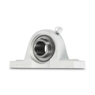 SS UCPPL 205 - IBB wei&szlig; Kunststoff Stehlager 25 mm