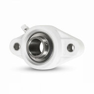 SS UCFLPL 201 - IBB wei&szlig; Kunststoff Flanschlager 12 mm