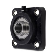 SS UCFPL 208 - IBB wei&szlig; Kunststoff Flanschlager 40 mm