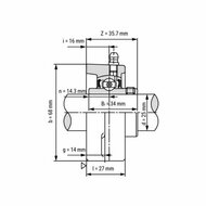 SS UCFLPL 205 afmetingen tekening doorsnede