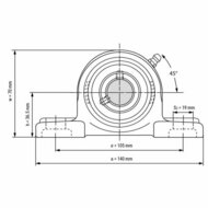 SS UCPPL 205 afmetingen tekening vooraanzicht