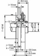 UCFC 204 afmetingen tekening doorsnede